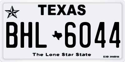 TX license plate BHL6044