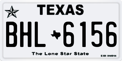 TX license plate BHL6156
