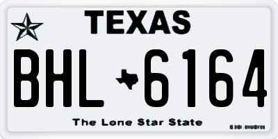 TX license plate BHL6164
