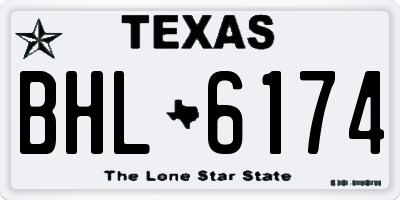 TX license plate BHL6174