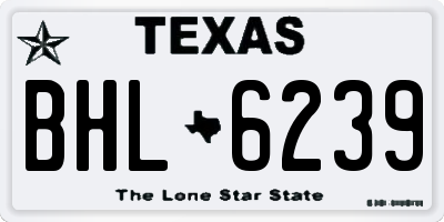 TX license plate BHL6239