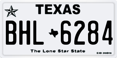 TX license plate BHL6284