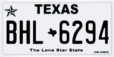 TX license plate BHL6294