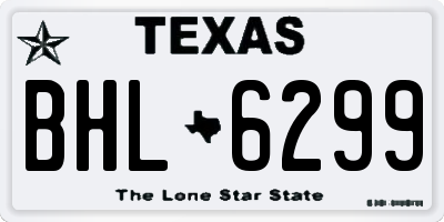 TX license plate BHL6299