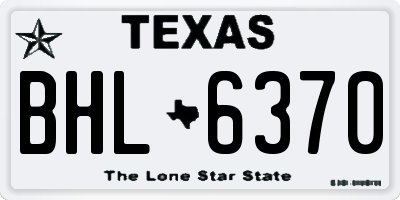 TX license plate BHL6370