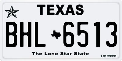 TX license plate BHL6513