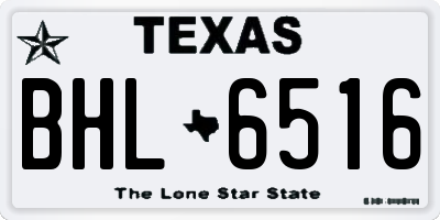 TX license plate BHL6516