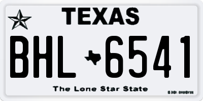 TX license plate BHL6541