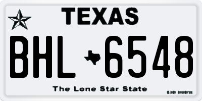 TX license plate BHL6548