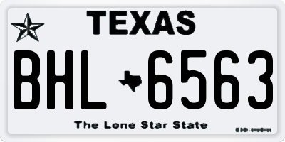 TX license plate BHL6563