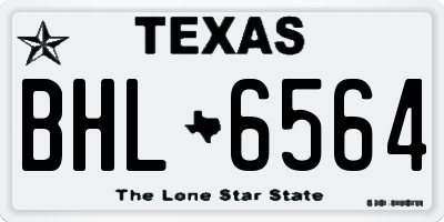 TX license plate BHL6564