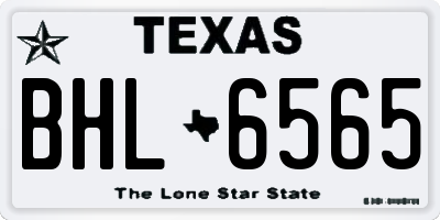 TX license plate BHL6565