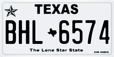 TX license plate BHL6574