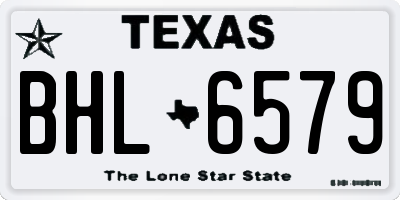 TX license plate BHL6579