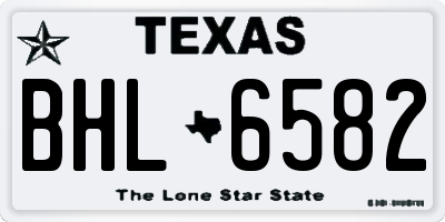 TX license plate BHL6582