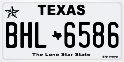 TX license plate BHL6586