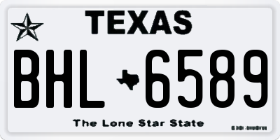 TX license plate BHL6589