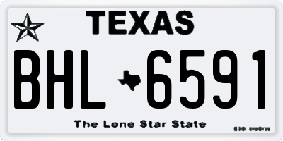 TX license plate BHL6591