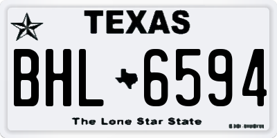 TX license plate BHL6594