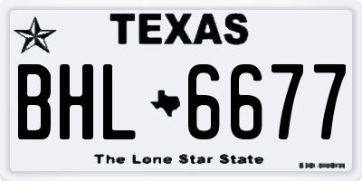TX license plate BHL6677