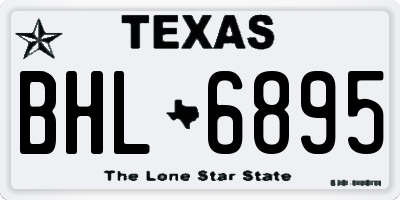TX license plate BHL6895