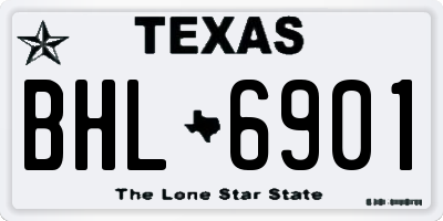 TX license plate BHL6901
