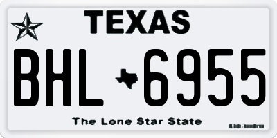 TX license plate BHL6955