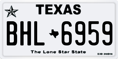 TX license plate BHL6959