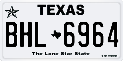 TX license plate BHL6964