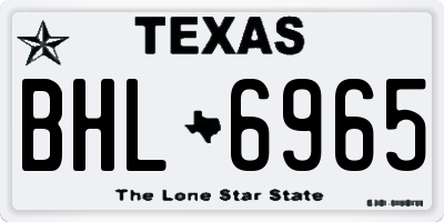 TX license plate BHL6965
