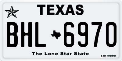 TX license plate BHL6970