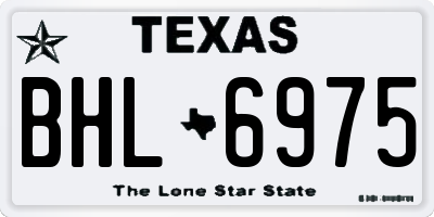 TX license plate BHL6975