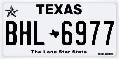 TX license plate BHL6977
