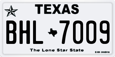 TX license plate BHL7009