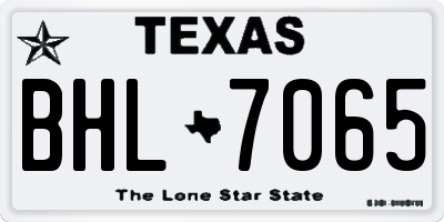 TX license plate BHL7065