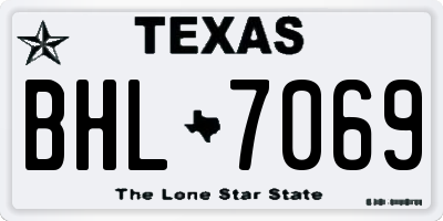 TX license plate BHL7069