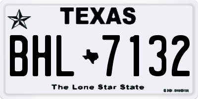 TX license plate BHL7132
