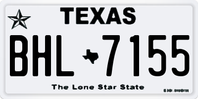 TX license plate BHL7155