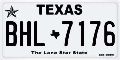 TX license plate BHL7176