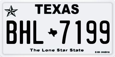TX license plate BHL7199