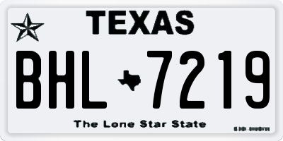 TX license plate BHL7219