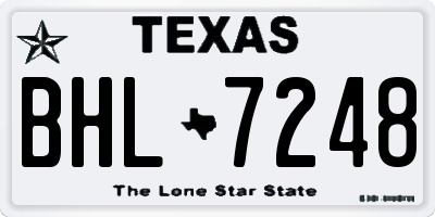 TX license plate BHL7248