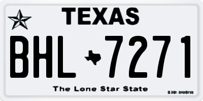 TX license plate BHL7271