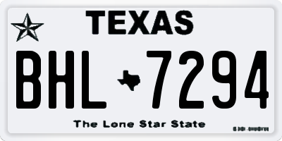 TX license plate BHL7294