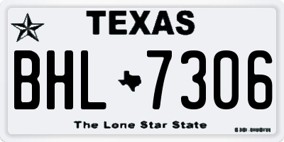 TX license plate BHL7306
