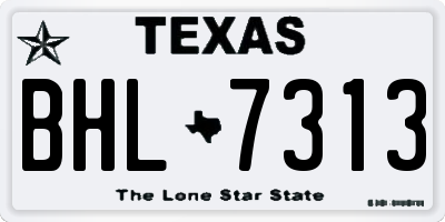 TX license plate BHL7313