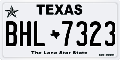 TX license plate BHL7323
