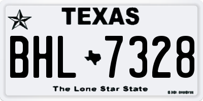 TX license plate BHL7328