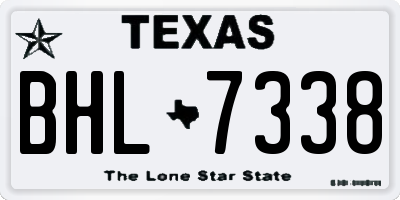 TX license plate BHL7338