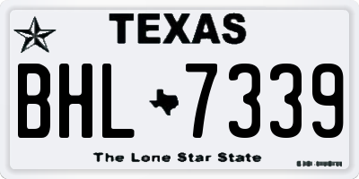 TX license plate BHL7339